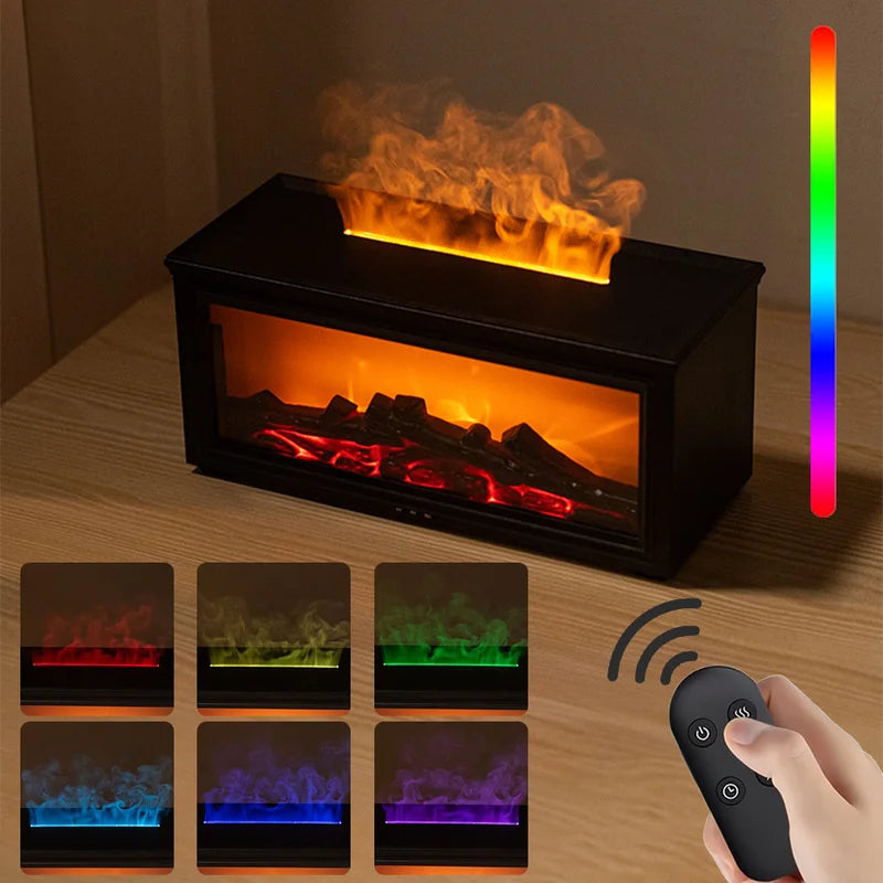 Aesthetic LED Flame Diffuser & Humidifier