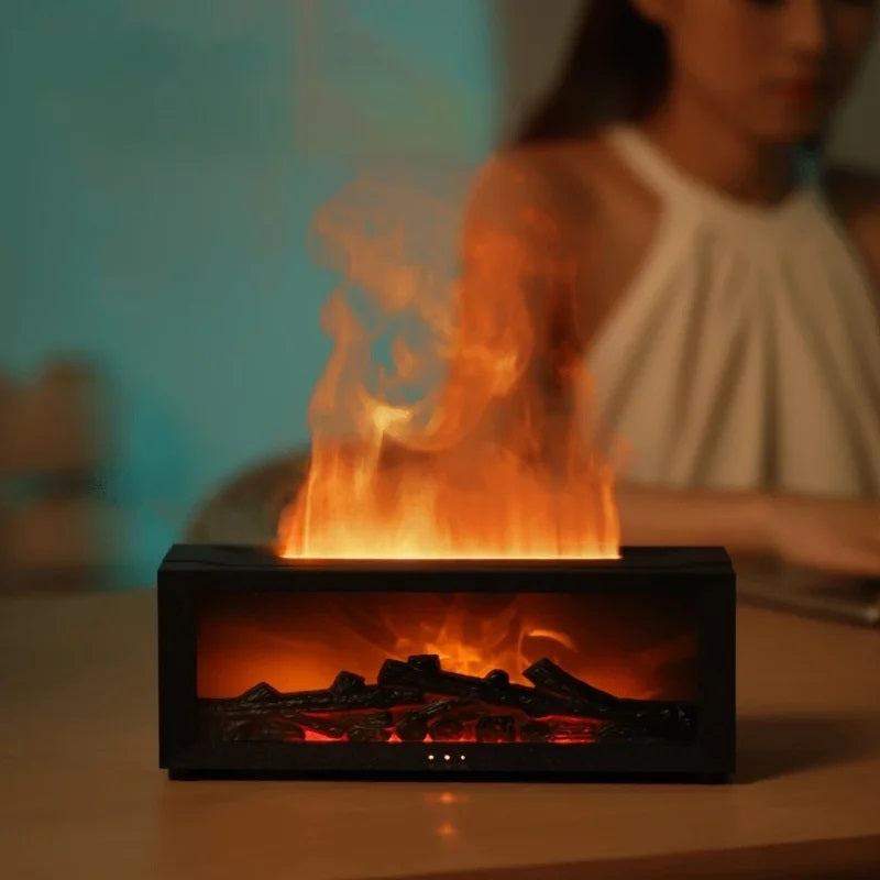 Aesthetic LED Flame Diffuser & Humidifier
