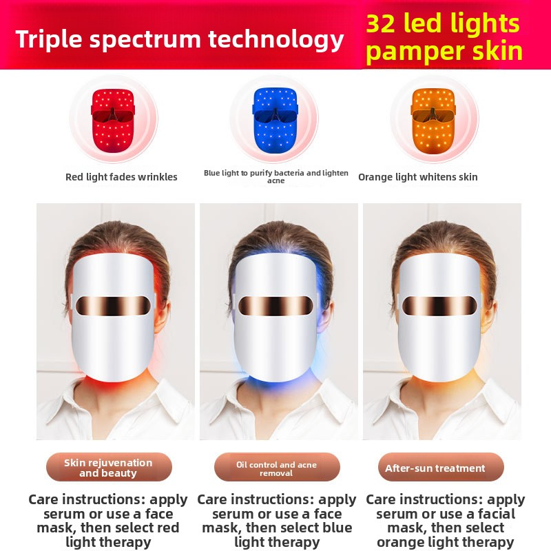 7-Color LED Light Therapy Face Mask