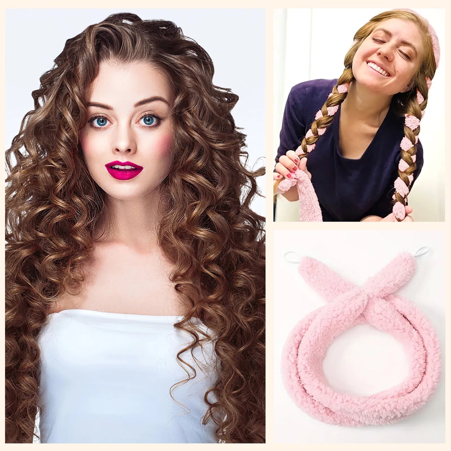 Heatless Satin Hair Curler Set