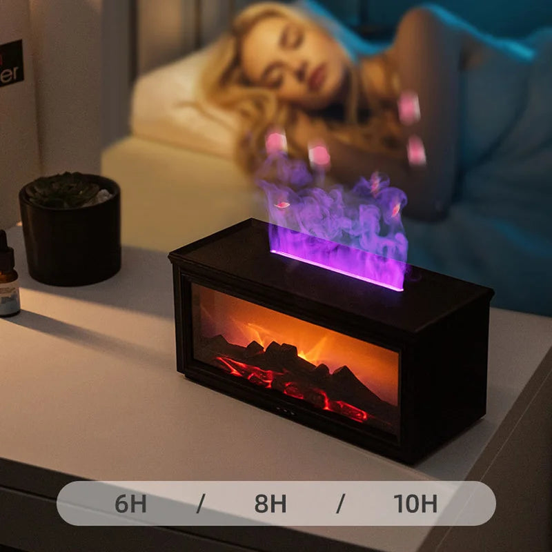 Aesthetic LED Flame Diffuser & Humidifier